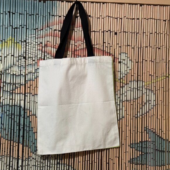 Baby Panda Double Handle Canvas Tote Bag, Green Multi - Picture 4 of 8